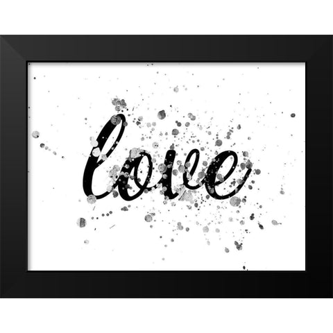 Wide Spread Love Black Modern Wood Framed Art Print by Phillip, Jamie