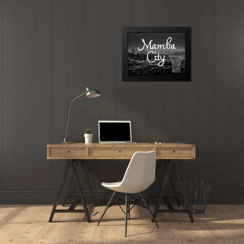 Mamba City Black Modern Wood Framed Art Print by Phillip, Jamie