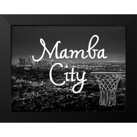 Mamba City Black Modern Wood Framed Art Print by Phillip, Jamie