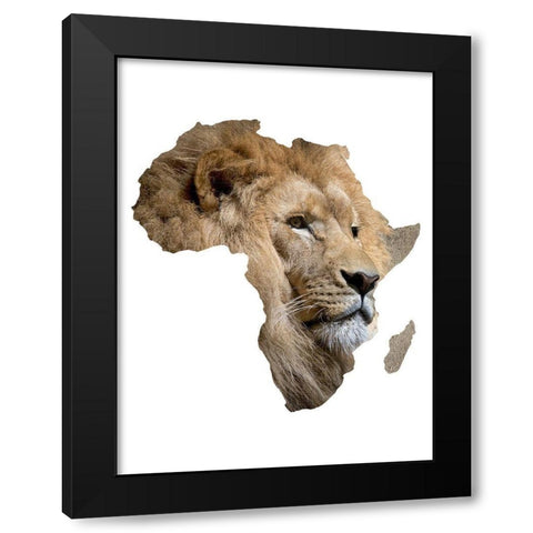 Africa Black Modern Wood Framed Art Print with Double Matting by Phillip, Jamie