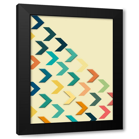 One Direction Black Modern Wood Framed Art Print by Phillip, Jamie
