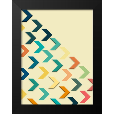 One Direction Black Modern Wood Framed Art Print by Phillip, Jamie