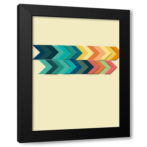 One Direction 2 Black Modern Wood Framed Art Print by Phillip, Jamie