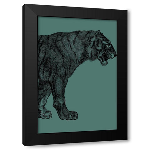 Big Cat 2 Black Modern Wood Framed Art Print by Phillip, Jamie