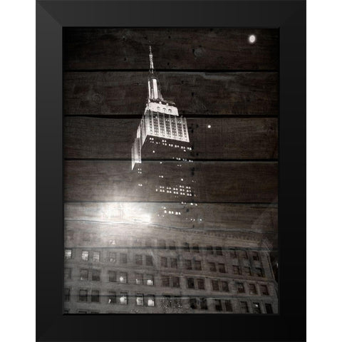 Good Night  New York Black Modern Wood Framed Art Print by Phillip, Jamie