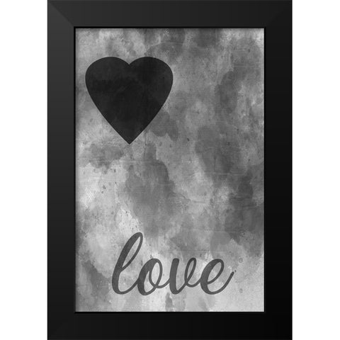 Give Me Some Love 2 Black Modern Wood Framed Art Print by Phillip, Jamie