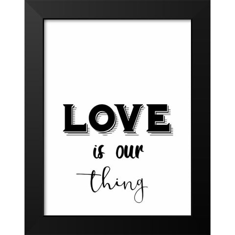 Our Love Black Modern Wood Framed Art Print by Phillip, Jamie