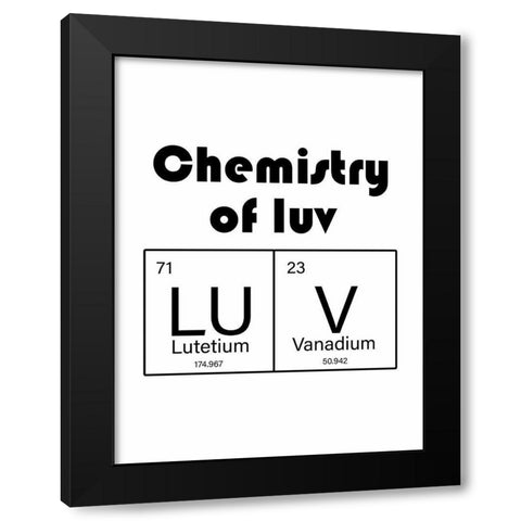 Love Chemistry Black Modern Wood Framed Art Print with Double Matting by Phillip, Jamie