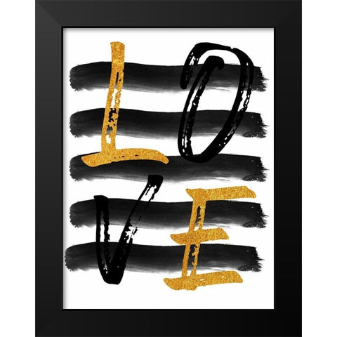 Golden Kinda Love 1 Black Modern Wood Framed Art Print by Phillip, Jamie