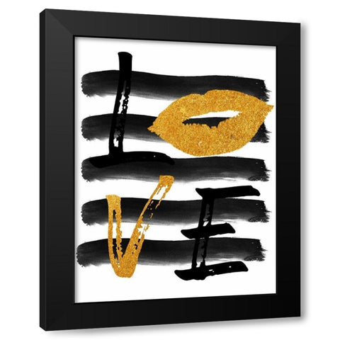 Golden Kinda Love 2 Black Modern Wood Framed Art Print with Double Matting by Phillip, Jamie