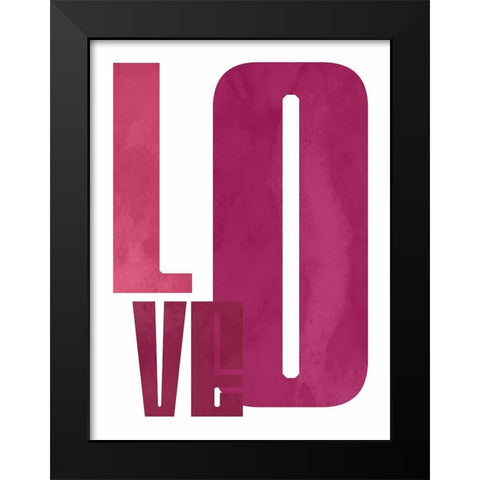 Big Love Black Modern Wood Framed Art Print by Phillip, Jamie