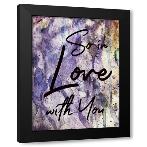 So In Love Black Modern Wood Framed Art Print with Double Matting by Phillip, Jamie
