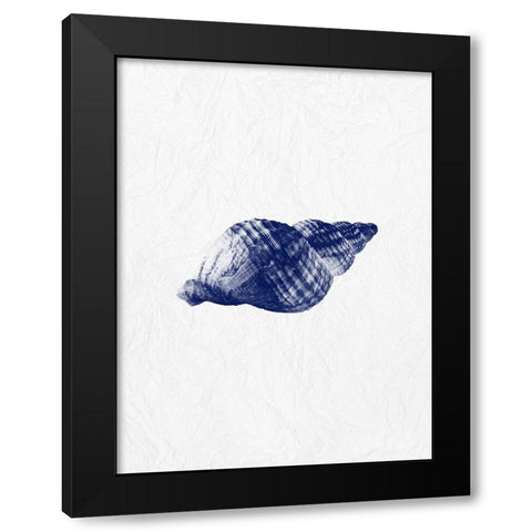 Indigo Shell 2 Black Modern Wood Framed Art Print by Phillip, Jamie