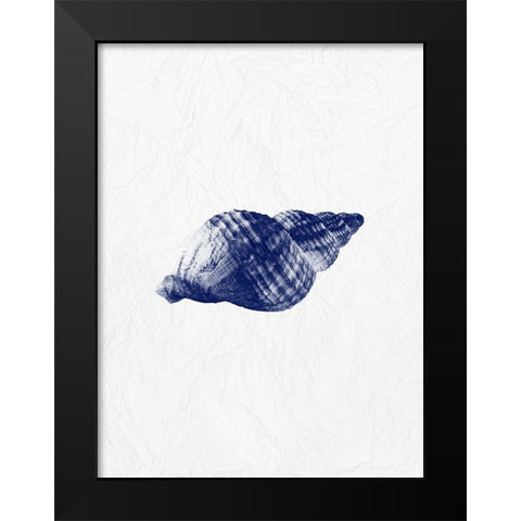 Indigo Shell 2 Black Modern Wood Framed Art Print by Phillip, Jamie