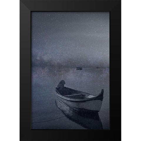 Fantasy Boat Black Modern Wood Framed Art Print by Phillip, Jamie