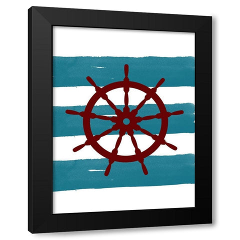 Ahoy Black Modern Wood Framed Art Print with Double Matting by Phillip, Jamie