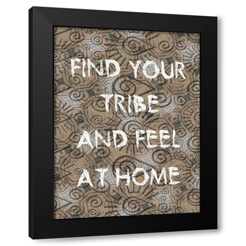 Find Your Tribe Black Modern Wood Framed Art Print with Double Matting by Phillip, Jamie