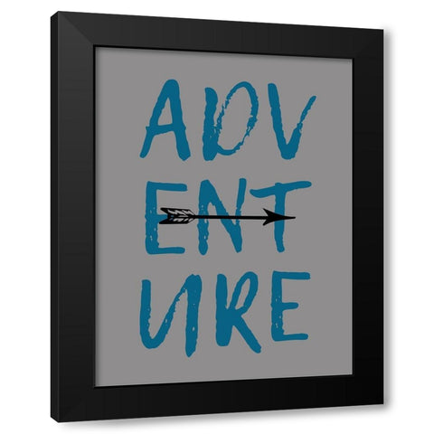 Adventure Black Modern Wood Framed Art Print with Double Matting by Phillip, Jamie