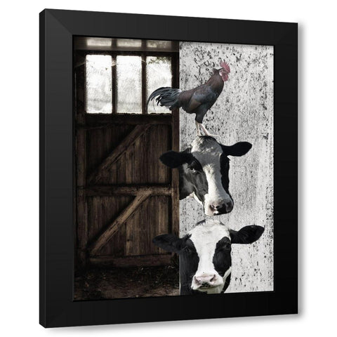 Happy Farm  Black Modern Wood Framed Art Print by Phillip, Jamie