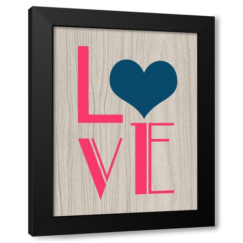 Love Black Modern Wood Framed Art Print with Double Matting by Phillip, Jamie
