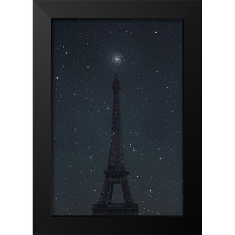 Astronomical Paris Black Modern Wood Framed Art Print by Phillip, Jamie