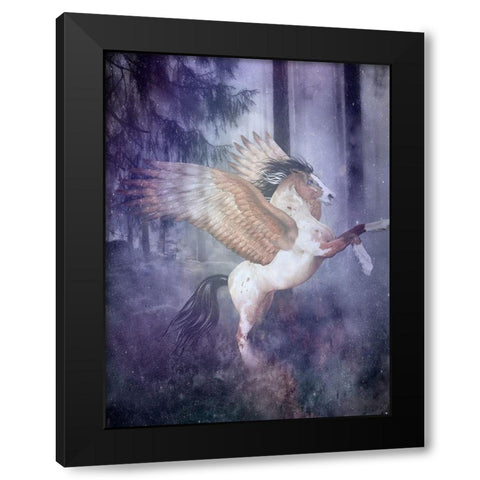 Fantasy 1 Black Modern Wood Framed Art Print by Phillip, Jamie
