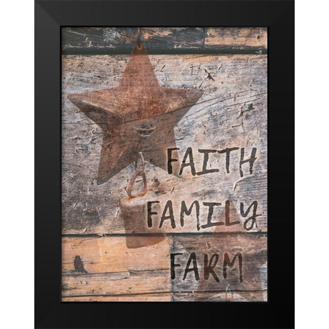 Faith And Farm Black Modern Wood Framed Art Print by Phillip, Jamie