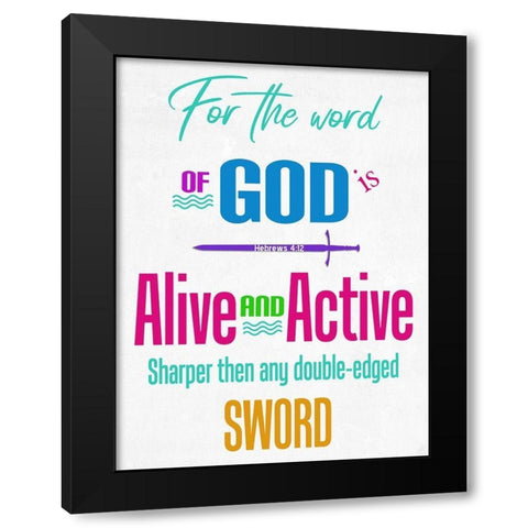 Hebrews Black Modern Wood Framed Art Print with Double Matting by Phillip, Jamie