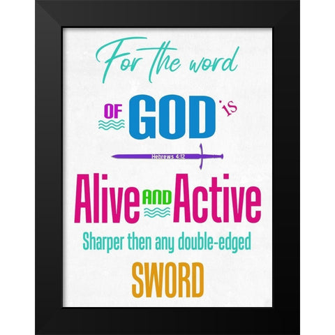 Hebrews Black Modern Wood Framed Art Print by Phillip, Jamie