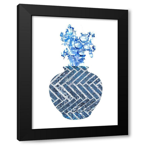 Diamond Vase  Black Modern Wood Framed Art Print by Phillip, Jamie