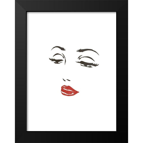 Beauty Queen 3 Black Modern Wood Framed Art Print by Phillip, Jamie