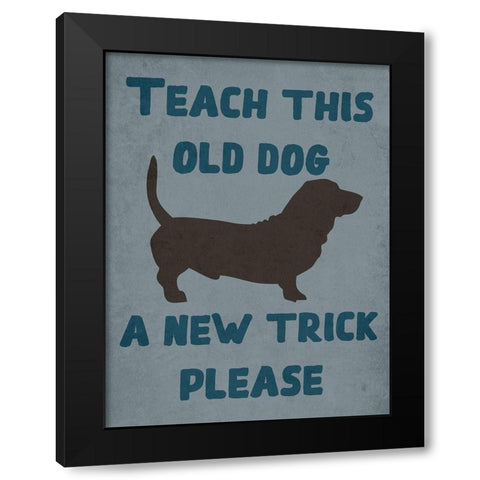 Dog Trick Black Modern Wood Framed Art Print with Double Matting by Phillip, Jamie