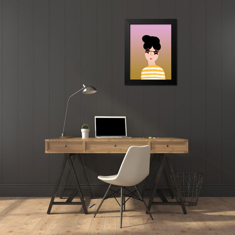 Isabella Black Modern Wood Framed Art Print by Phillip, Jamie
