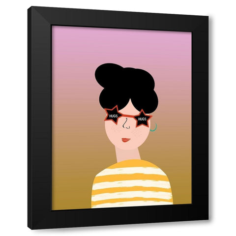 Isabella Black Modern Wood Framed Art Print by Phillip, Jamie