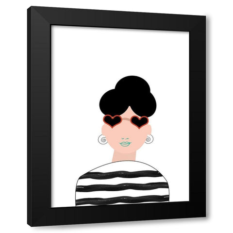 Pretty Woman 3 Black Modern Wood Framed Art Print with Double Matting by Phillip, Jamie