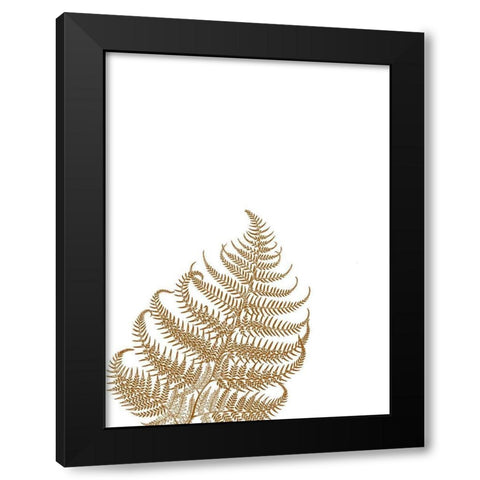 Gold Fern 3 Black Modern Wood Framed Art Print by Phillip, Jamie