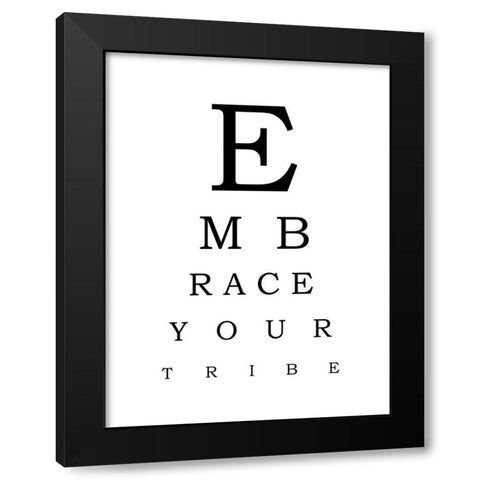 Embrace Black Modern Wood Framed Art Print by Phillip, Jamie
