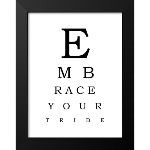 Embrace Black Modern Wood Framed Art Print by Phillip, Jamie