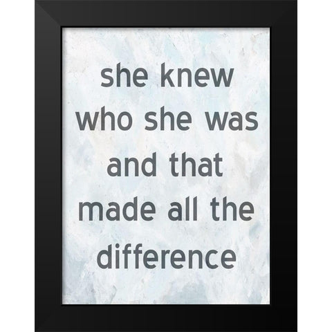 Know Yourself Black Modern Wood Framed Art Print by Phillip, Jamie