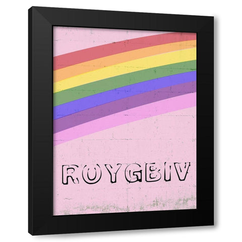 Rainbow Black Modern Wood Framed Art Print by Phillip, Jamie