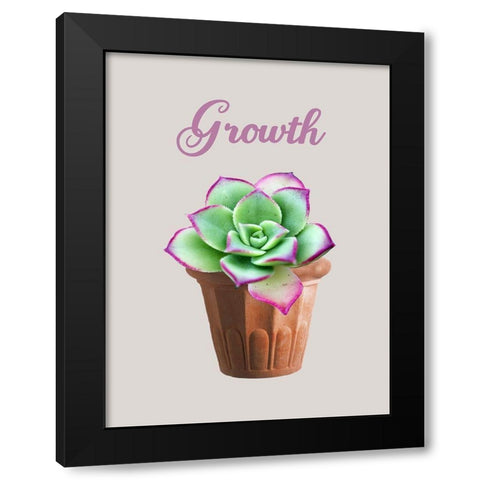 Grow A Little Black Modern Wood Framed Art Print by Phillip, Jamie