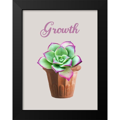 Grow A Little Black Modern Wood Framed Art Print by Phillip, Jamie