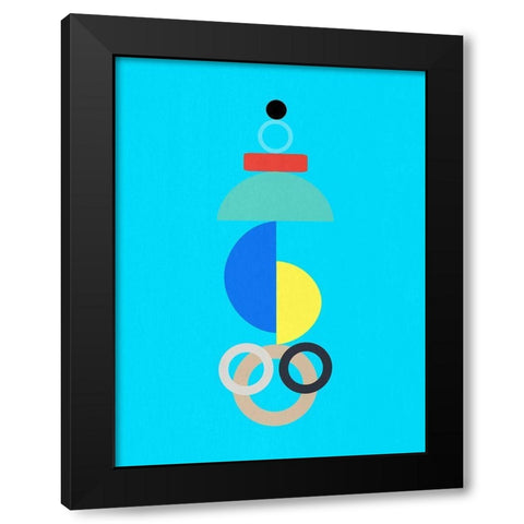 Brainiac Black Modern Wood Framed Art Print by Phillip, Jamie