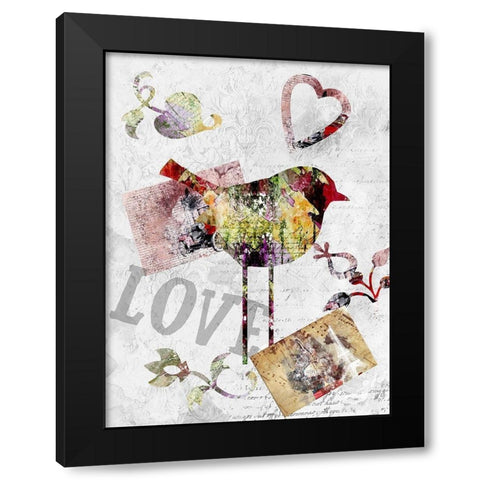 Tall Bird Black Modern Wood Framed Art Print with Double Matting by Phillip, Jamie