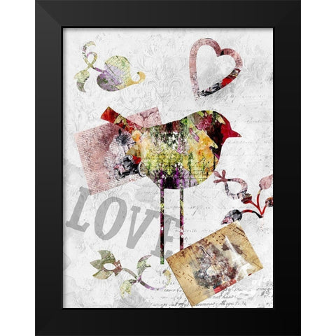 Tall Bird Black Modern Wood Framed Art Print by Phillip, Jamie