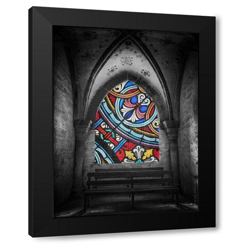 Church Black Modern Wood Framed Art Print by Phillip, Jamie