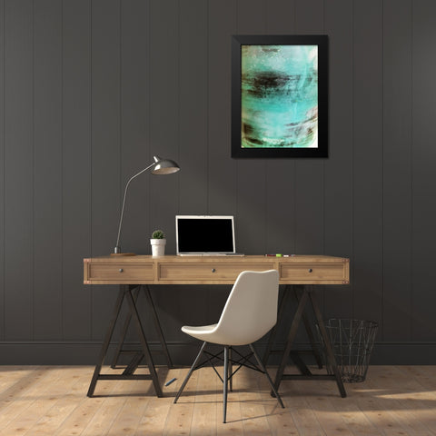 Aqua Cream Black Modern Wood Framed Art Print by Phillip, Jamie