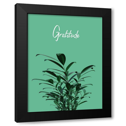 Gratitude Black Modern Wood Framed Art Print with Double Matting by Phillip, Jamie
