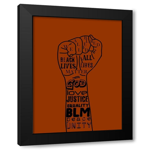 Black Lives Black Modern Wood Framed Art Print by Phillip, Jamie