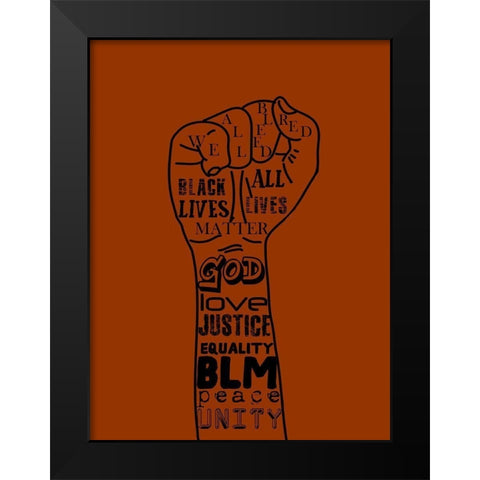 Black Lives Black Modern Wood Framed Art Print by Phillip, Jamie